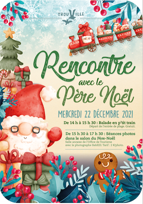 Tour de petit train et rencontre avec le Père Noël à Trouville-sur-Mer