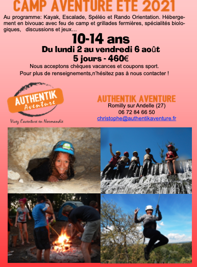 Camps aventure été 2021 à Romilly Sur Andelle