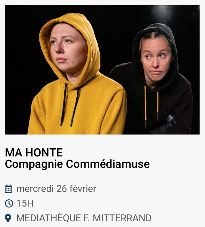 Théâtre : "MA HONTE", Compagnie Commédiamuse